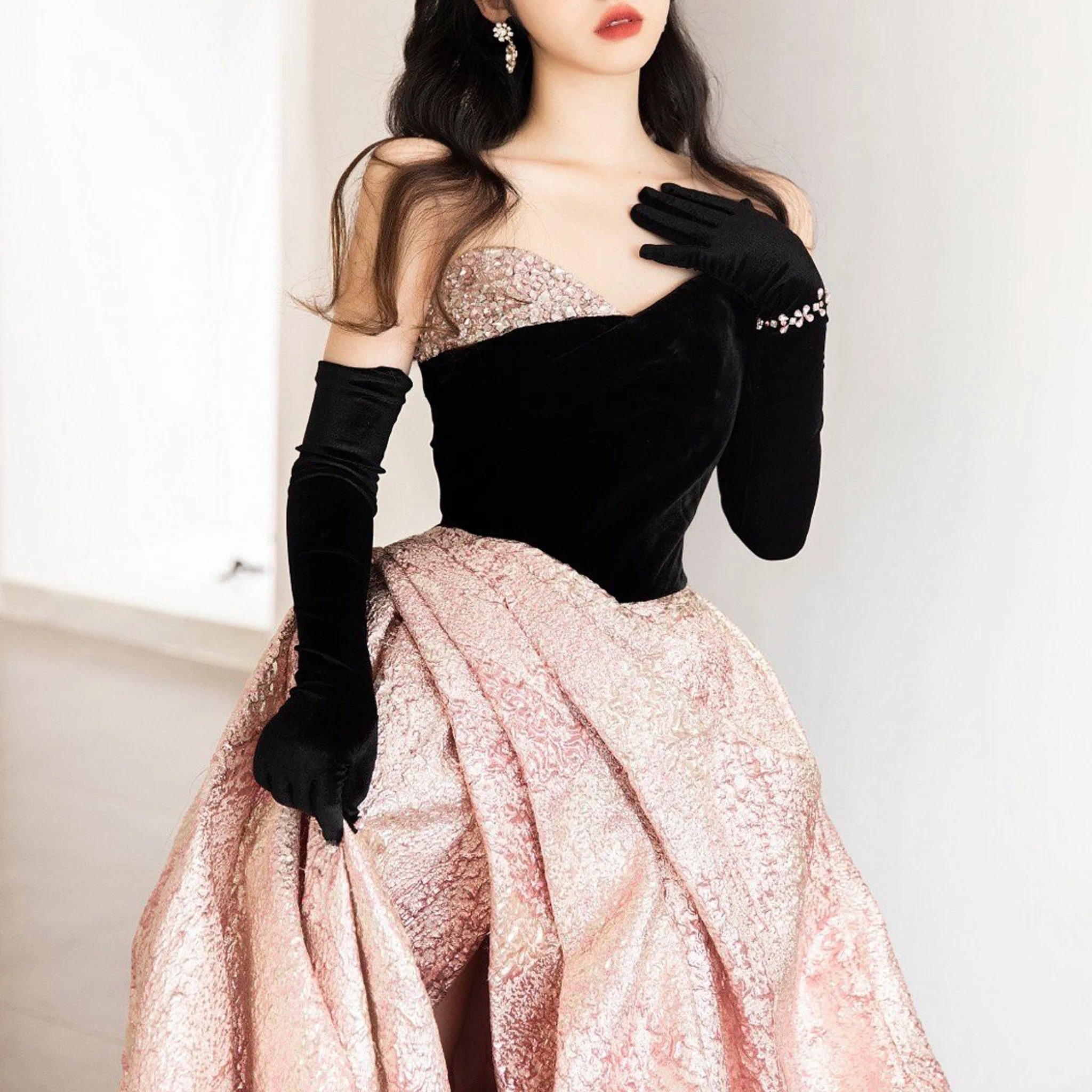 Sparkly Sweetheart Formal Dress Evening Party Gown for Women