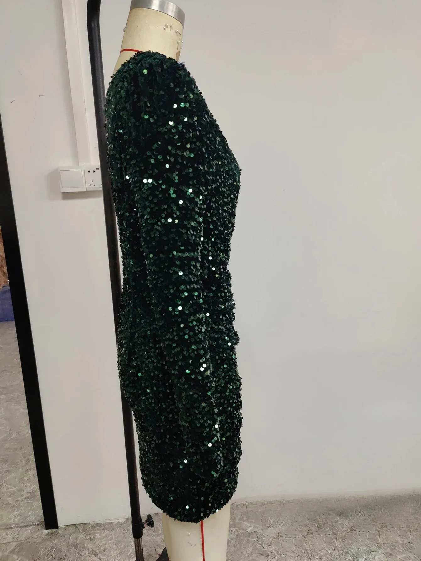Split Thigh Sequin Formal Dress