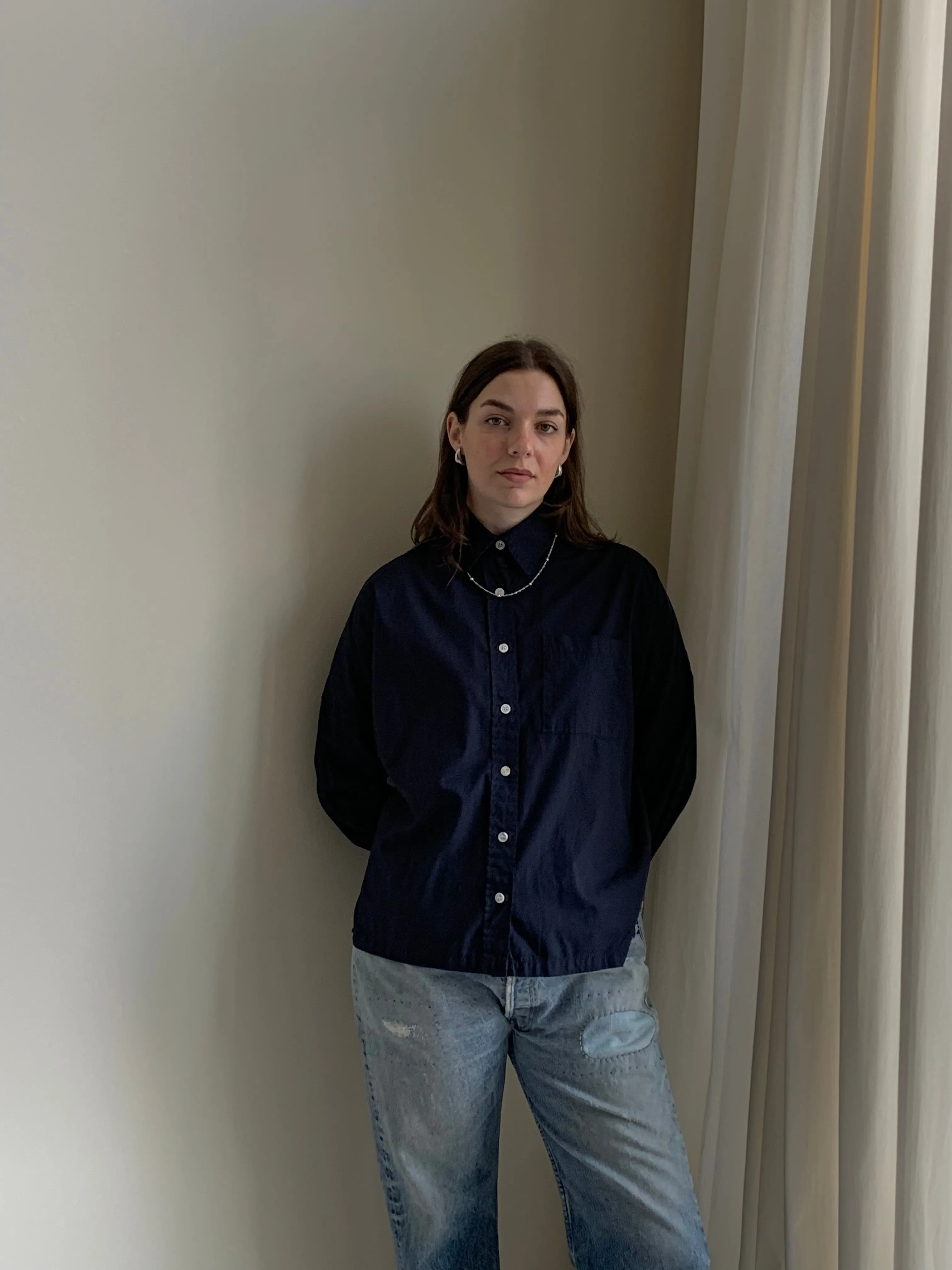 steven alan navy button down