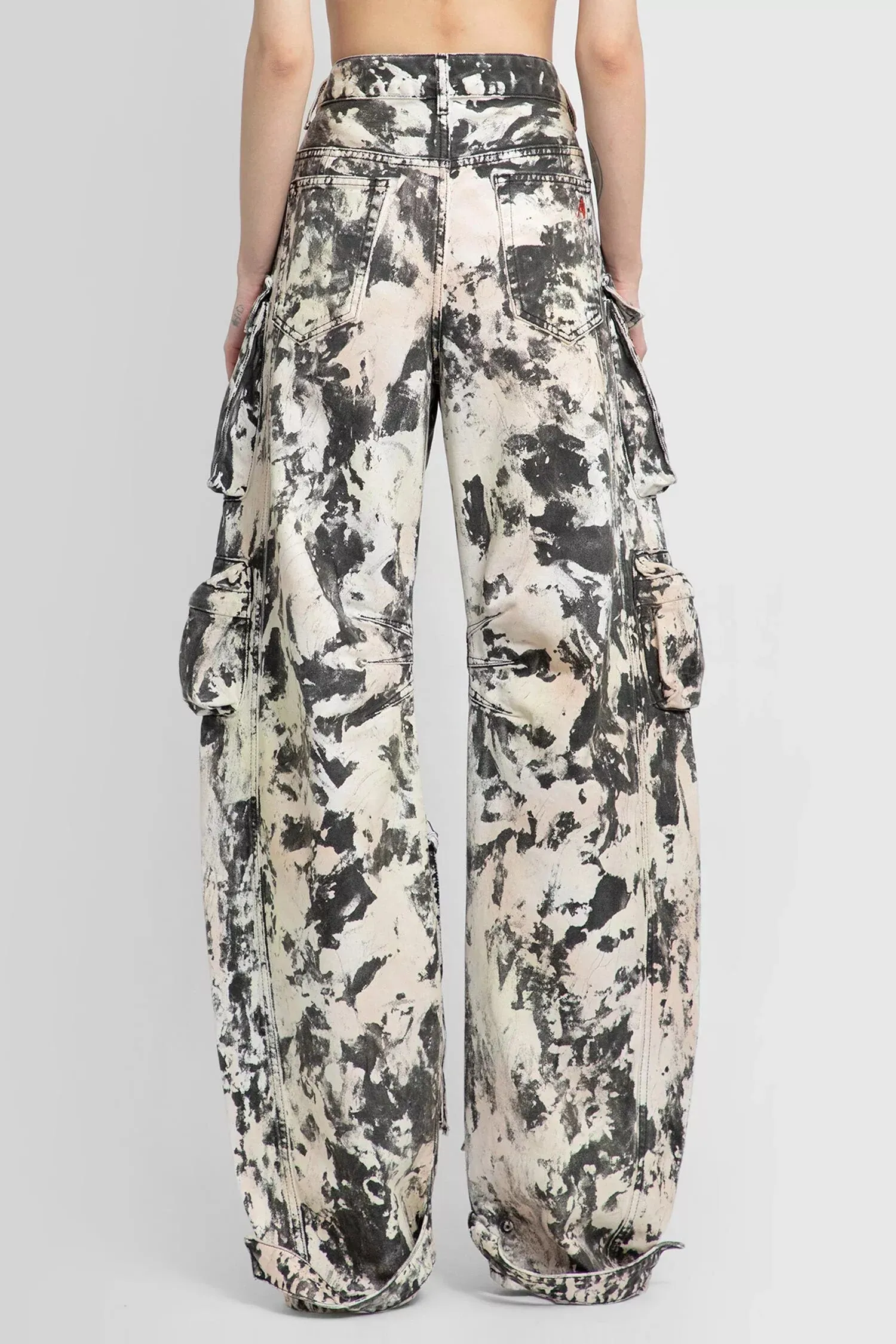 Street Printed Cargo Trousers Wide Leg Pants