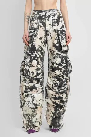 Street Printed Cargo Trousers Wide Leg Pants
