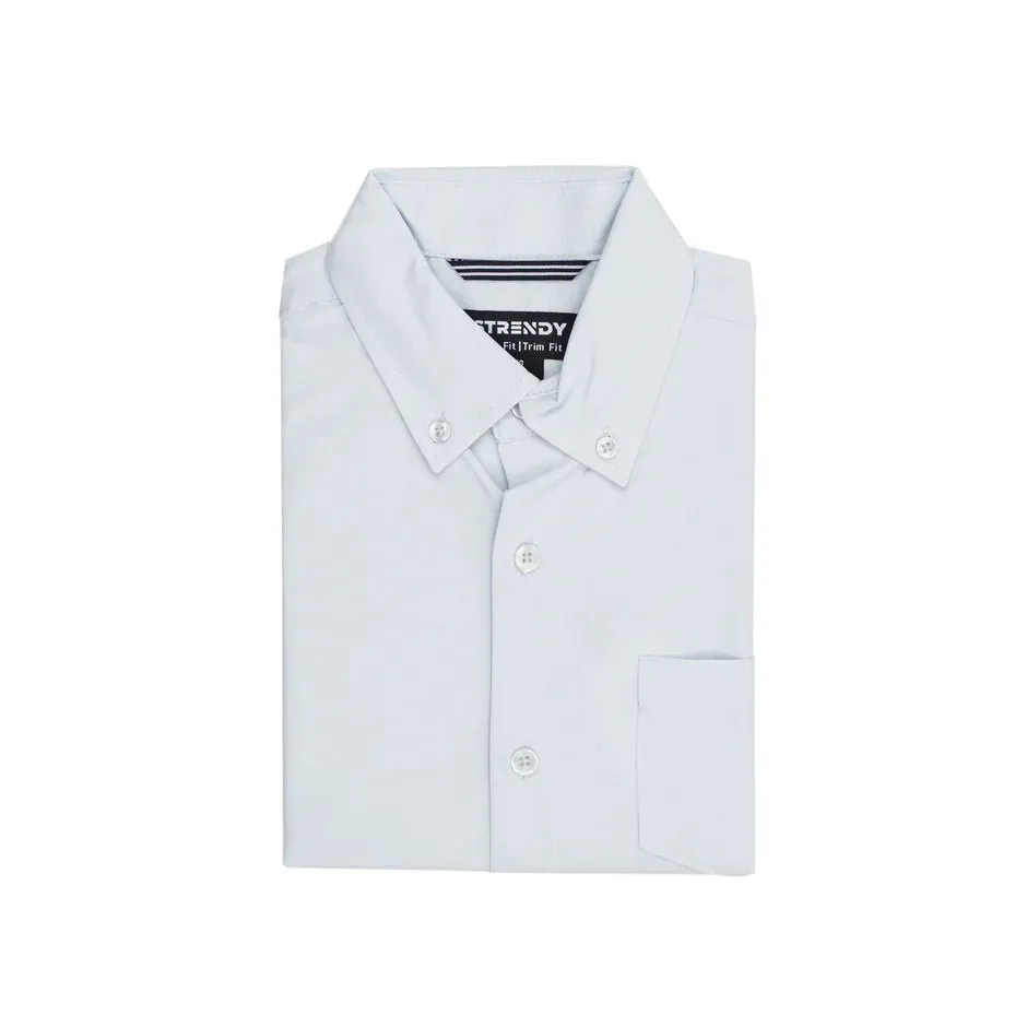 Strendy Boy's Solid Flex Fit Stretch Shirt