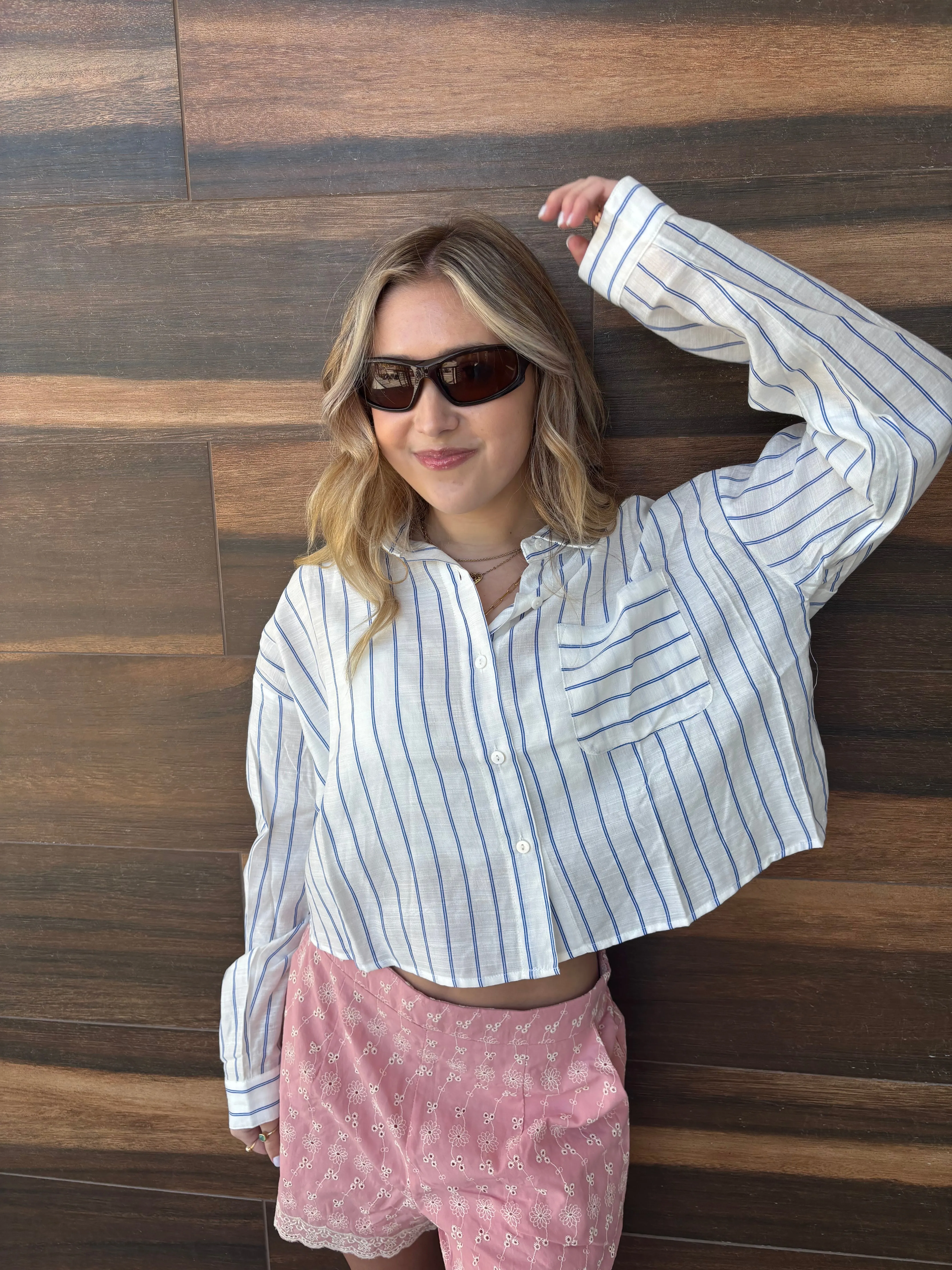 Striped Button Down Top