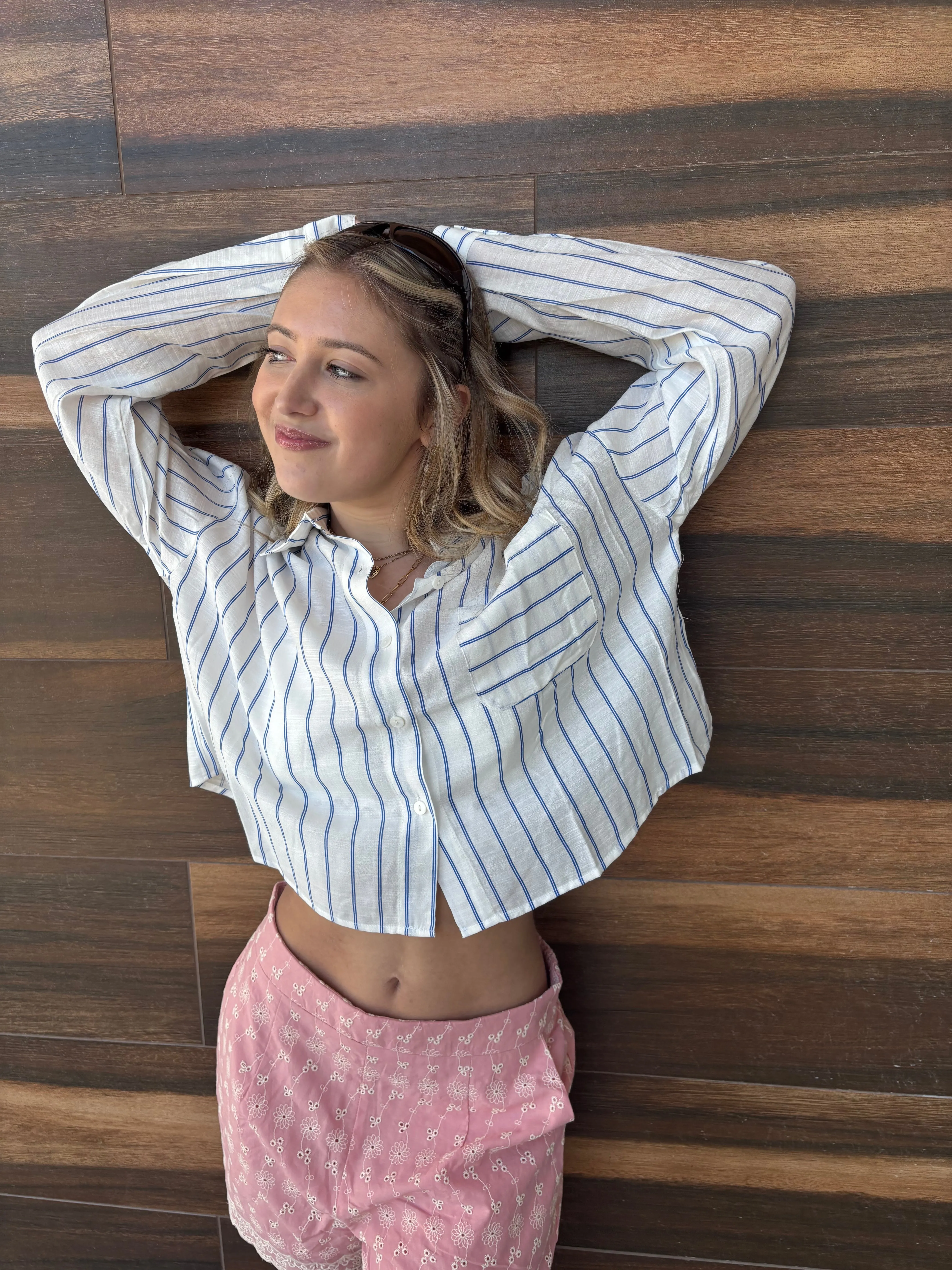 Striped Button Down Top