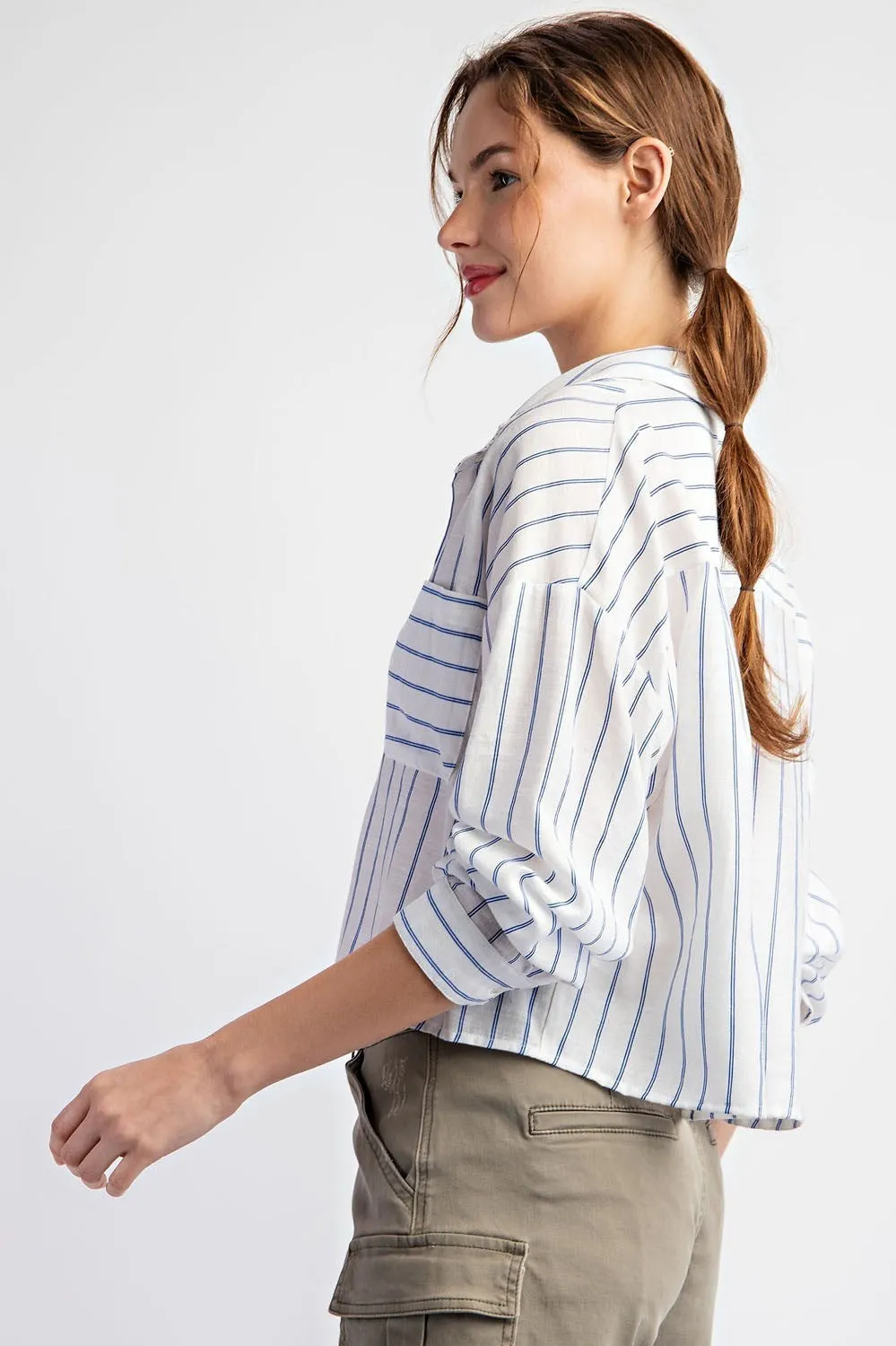 Striped Button Down Top