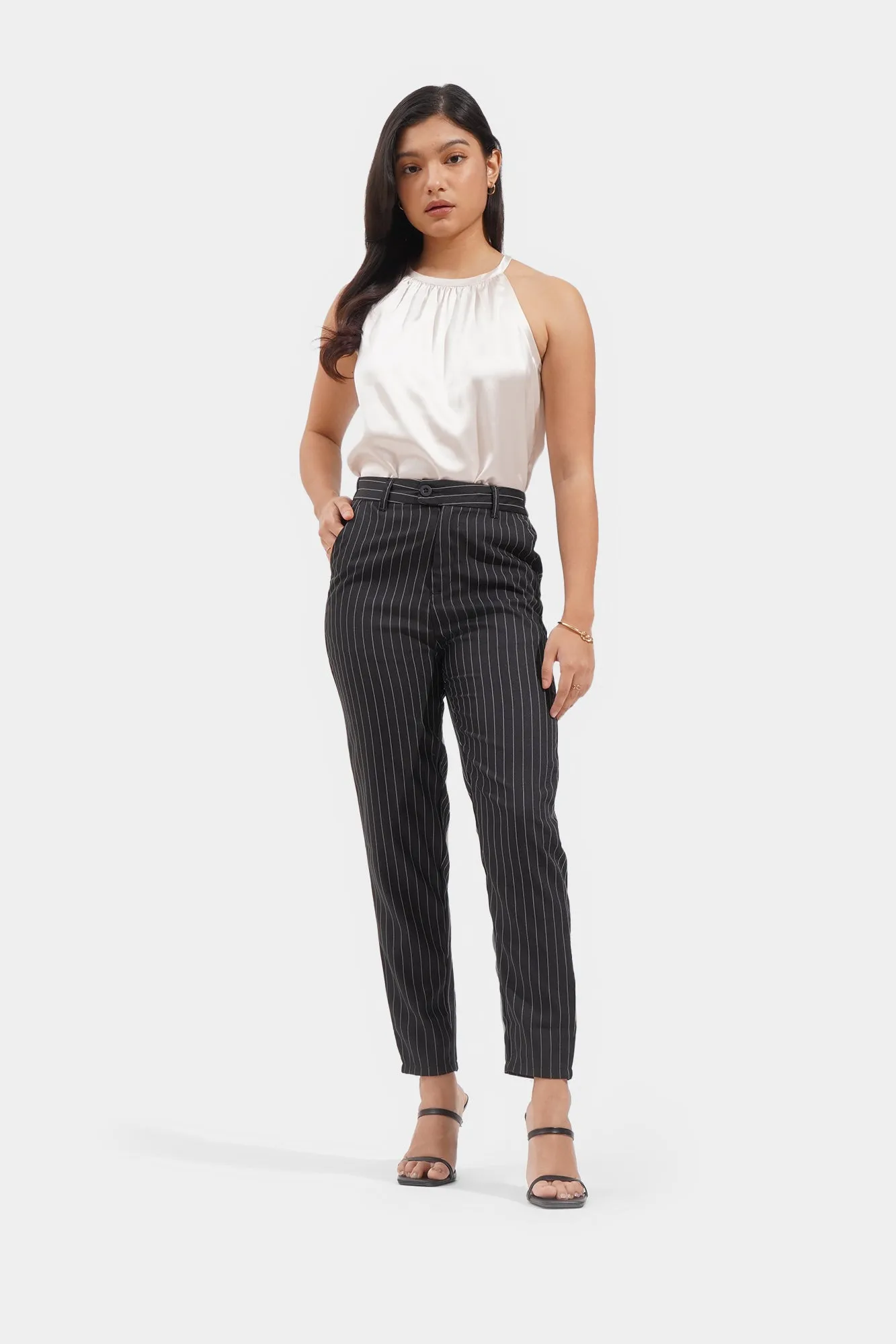 Striped Slim Fit Trousers