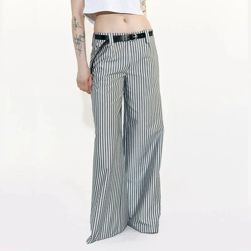 Striped Wide-Leg Trousers