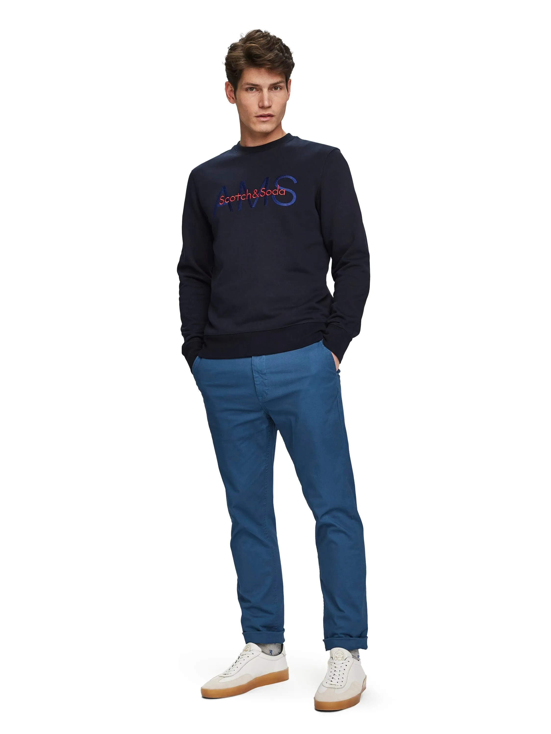 Stuart - Classic Regular Chino Worker Blue 155030