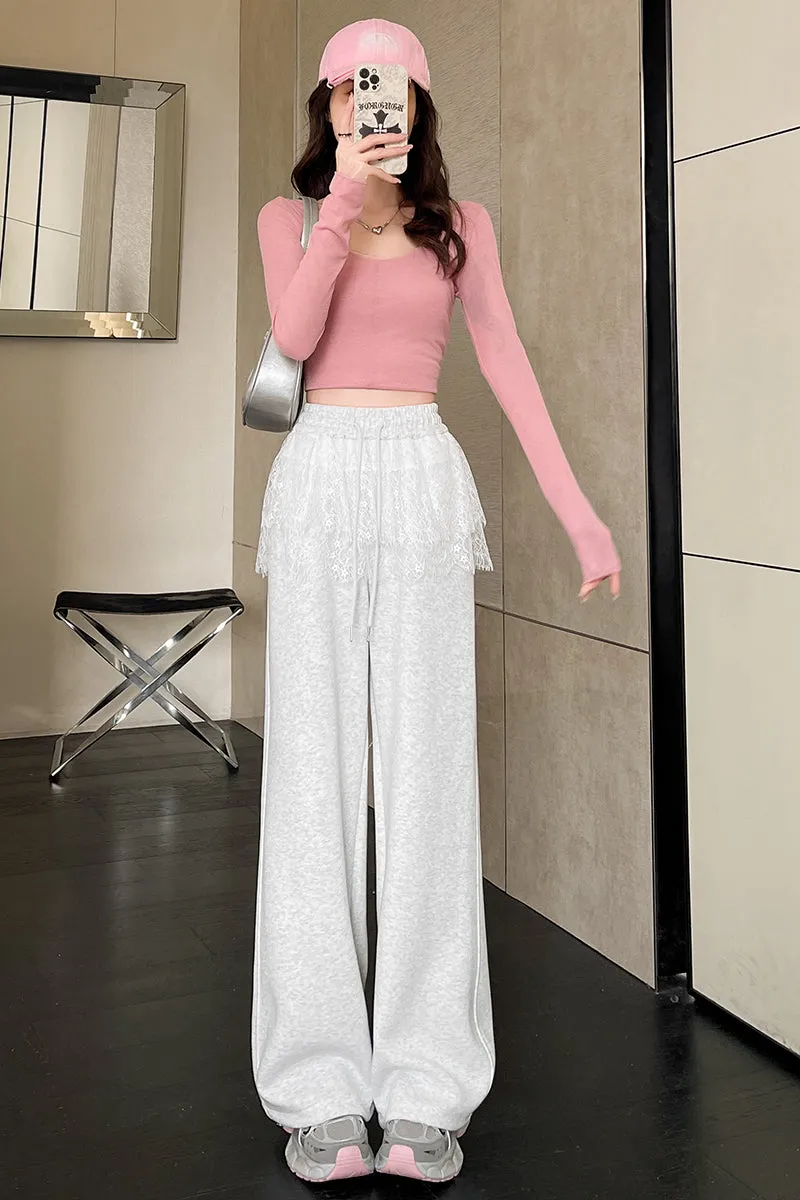 Stylish Women's Wide Leg Pants in Solid Color with Comfortable Fit