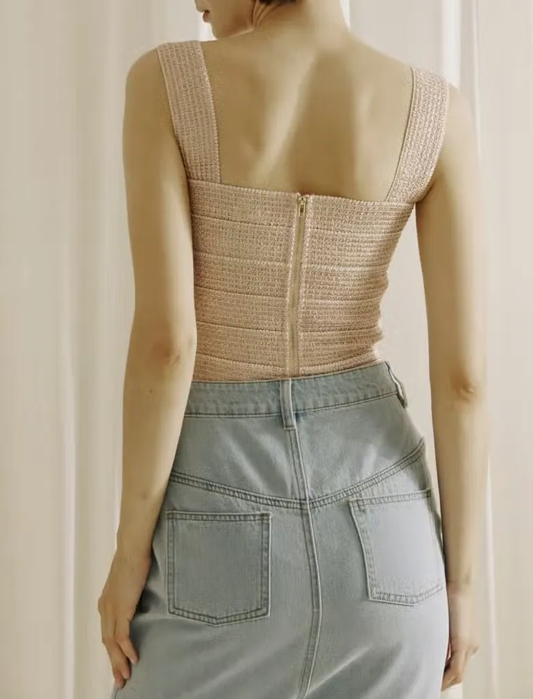 Sweetheart Neckline Fitted Bandage Top