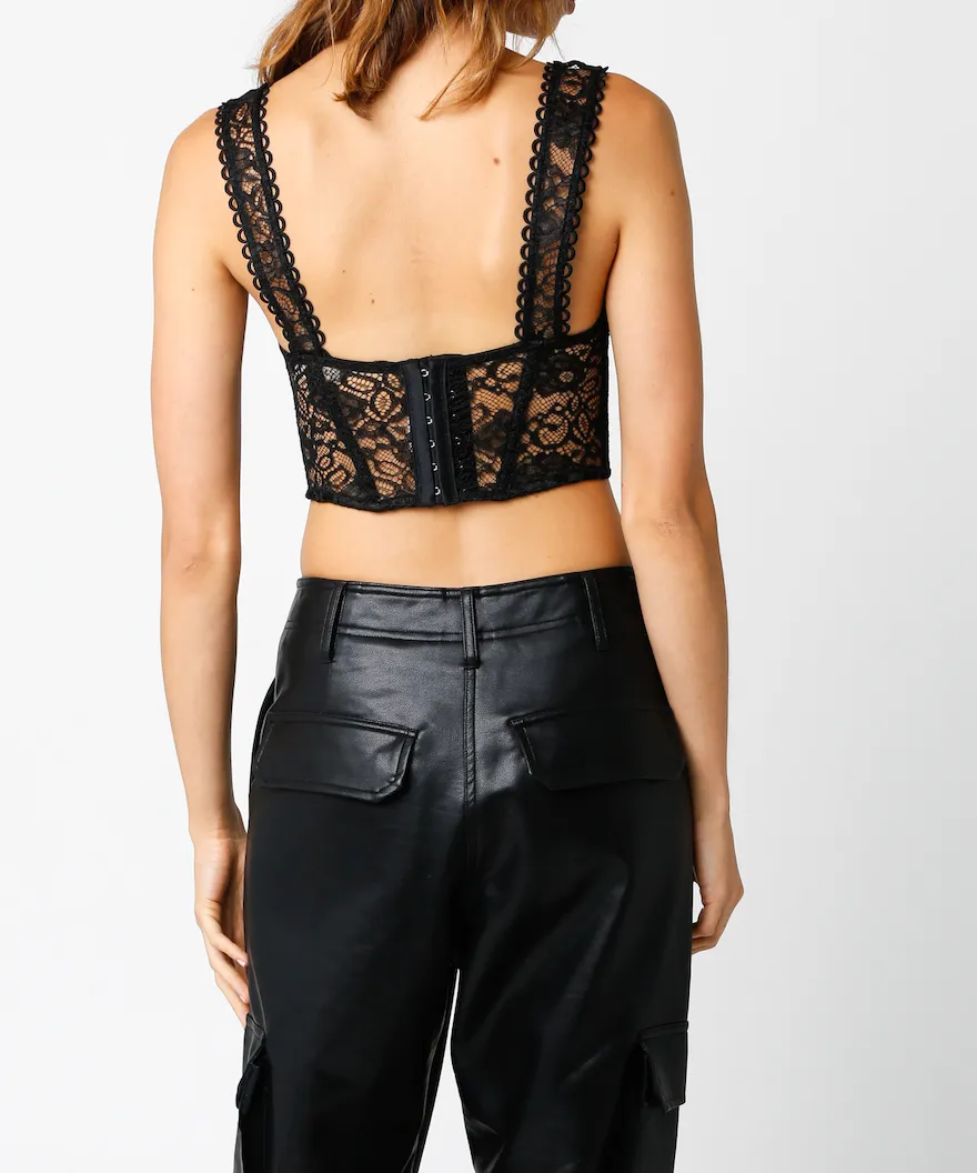 Sweetheart Neckline Lace Corset Top