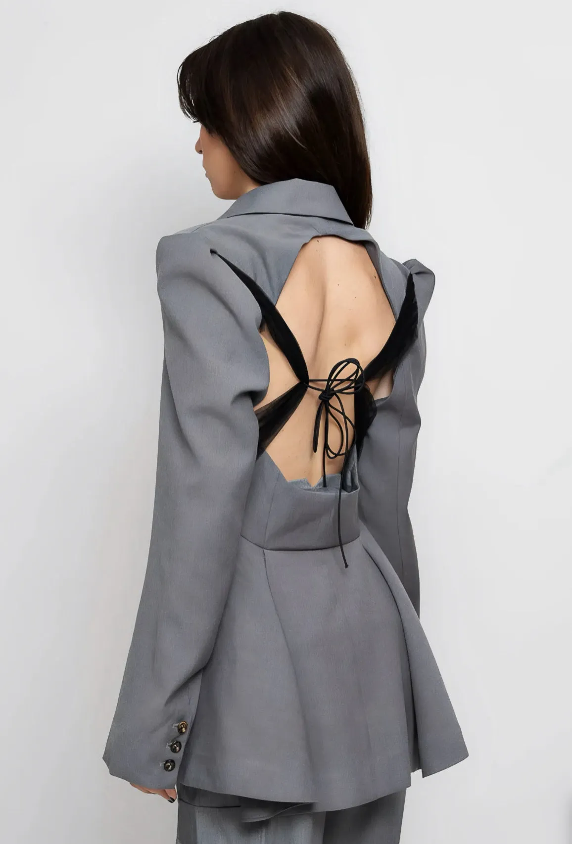 Tailored Cutout Back Blazer