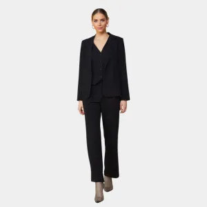 Tailored Single Button Blazer (Black)