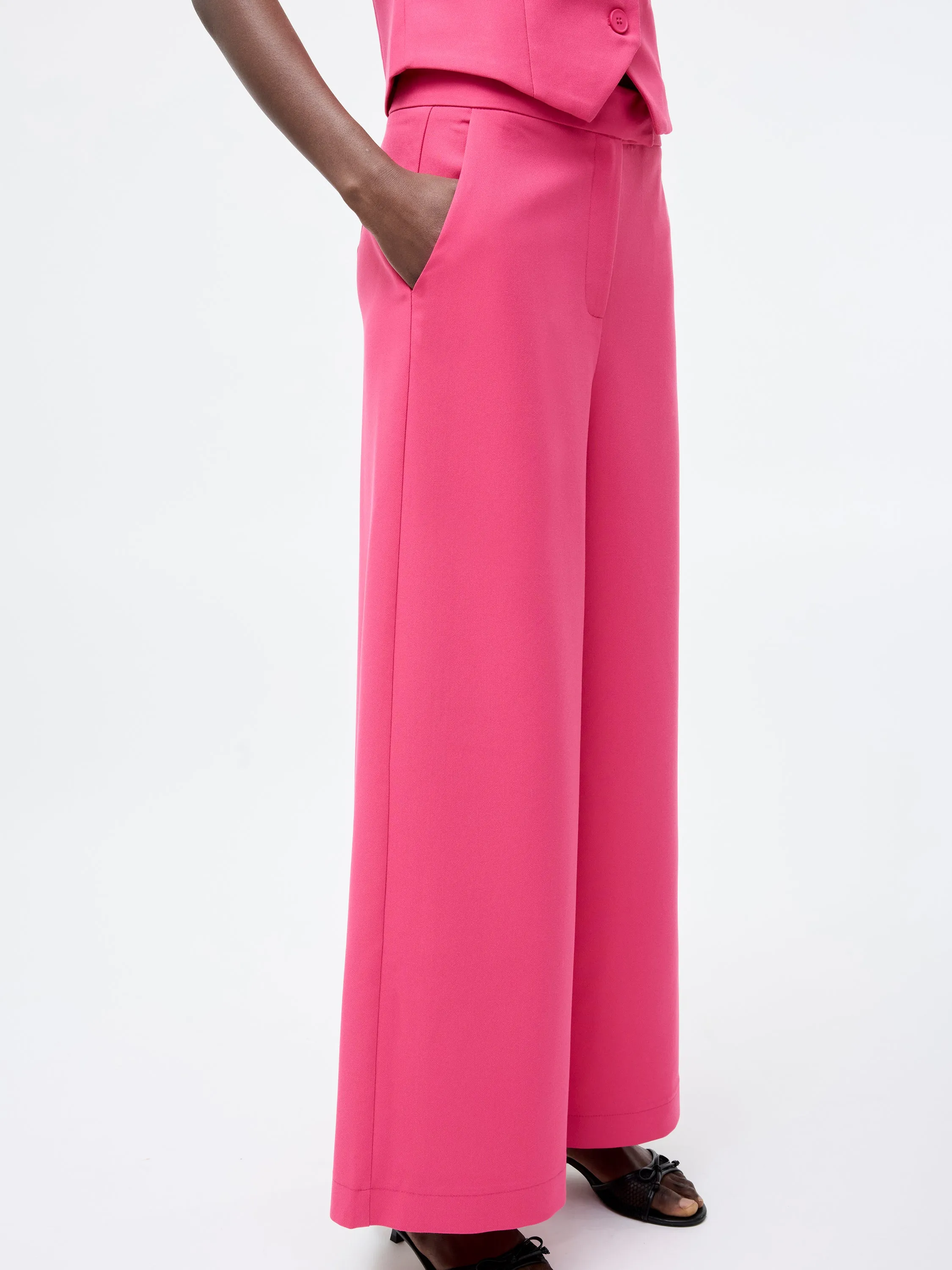 Tailored Wide Leg Trousers