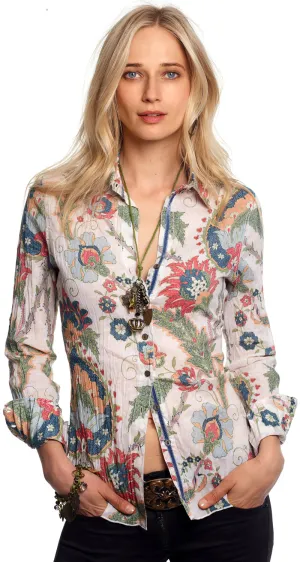 TAJ OFF WHITE BUTTON DOWN SHIRT