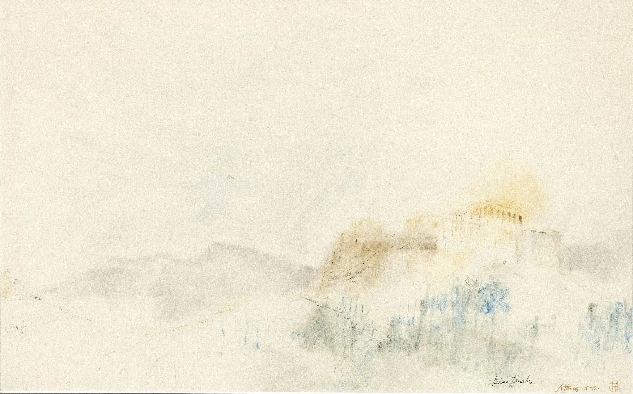 TAKAO TANABE "ATHENS" DRAWING, 1955