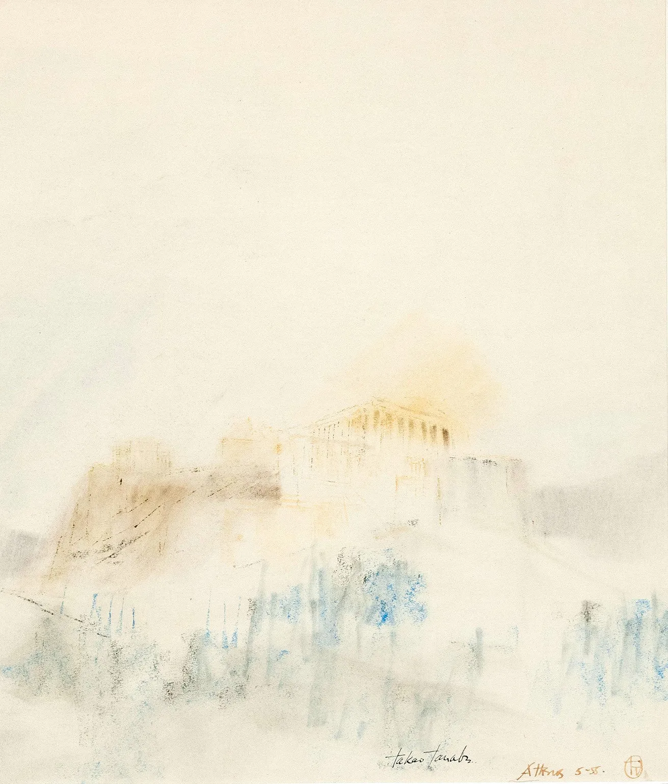 TAKAO TANABE "ATHENS" DRAWING, 1955