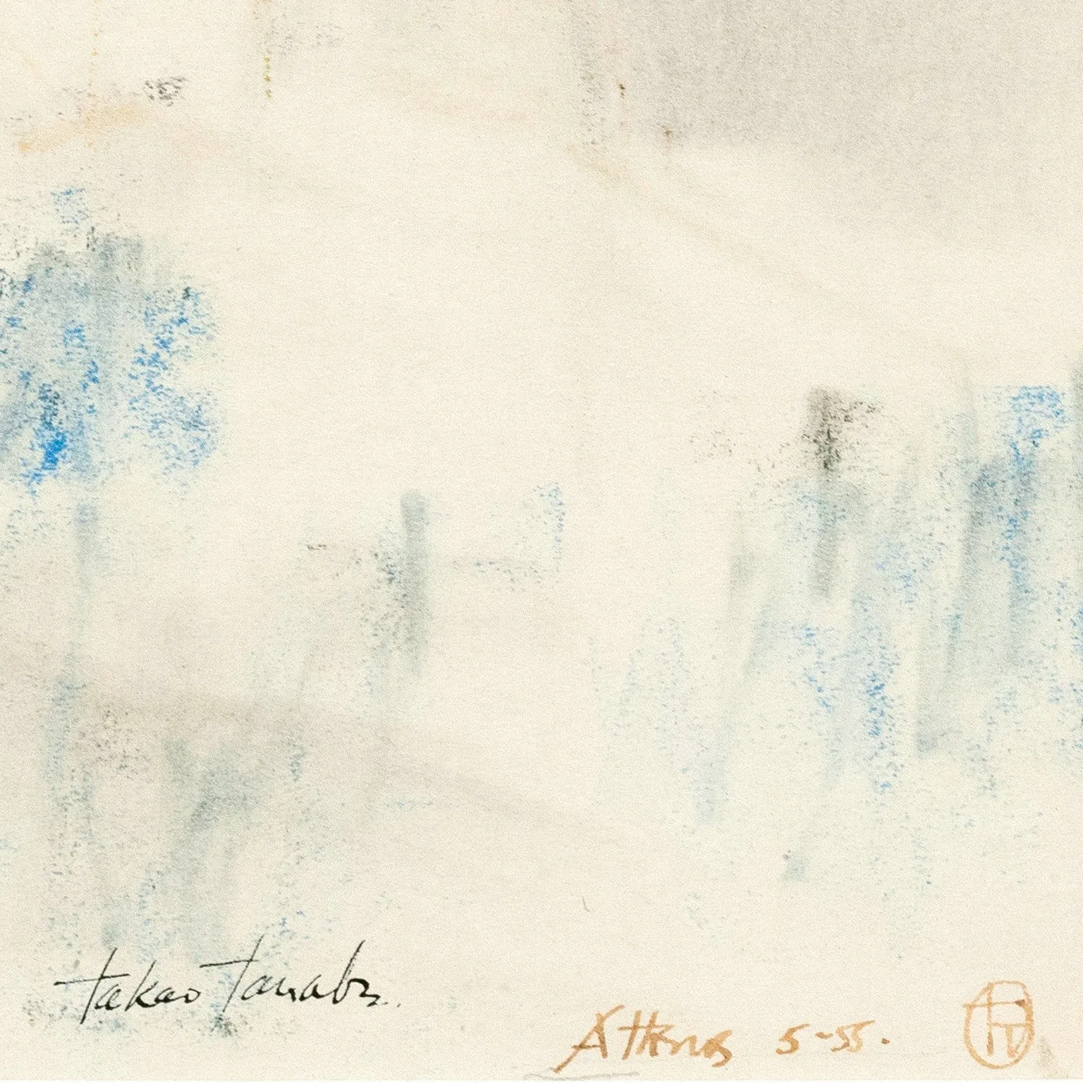 TAKAO TANABE "ATHENS" DRAWING, 1955