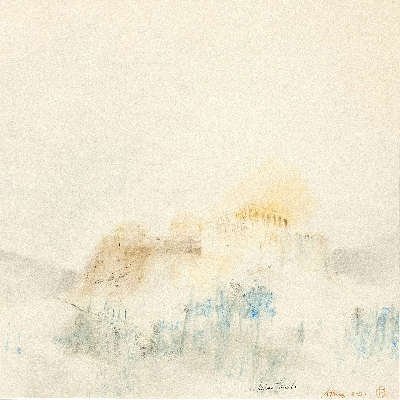 TAKAO TANABE "ATHENS" DRAWING, 1955