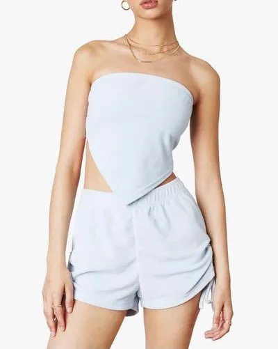 Terrycloth Bandana Scarf Crop Top