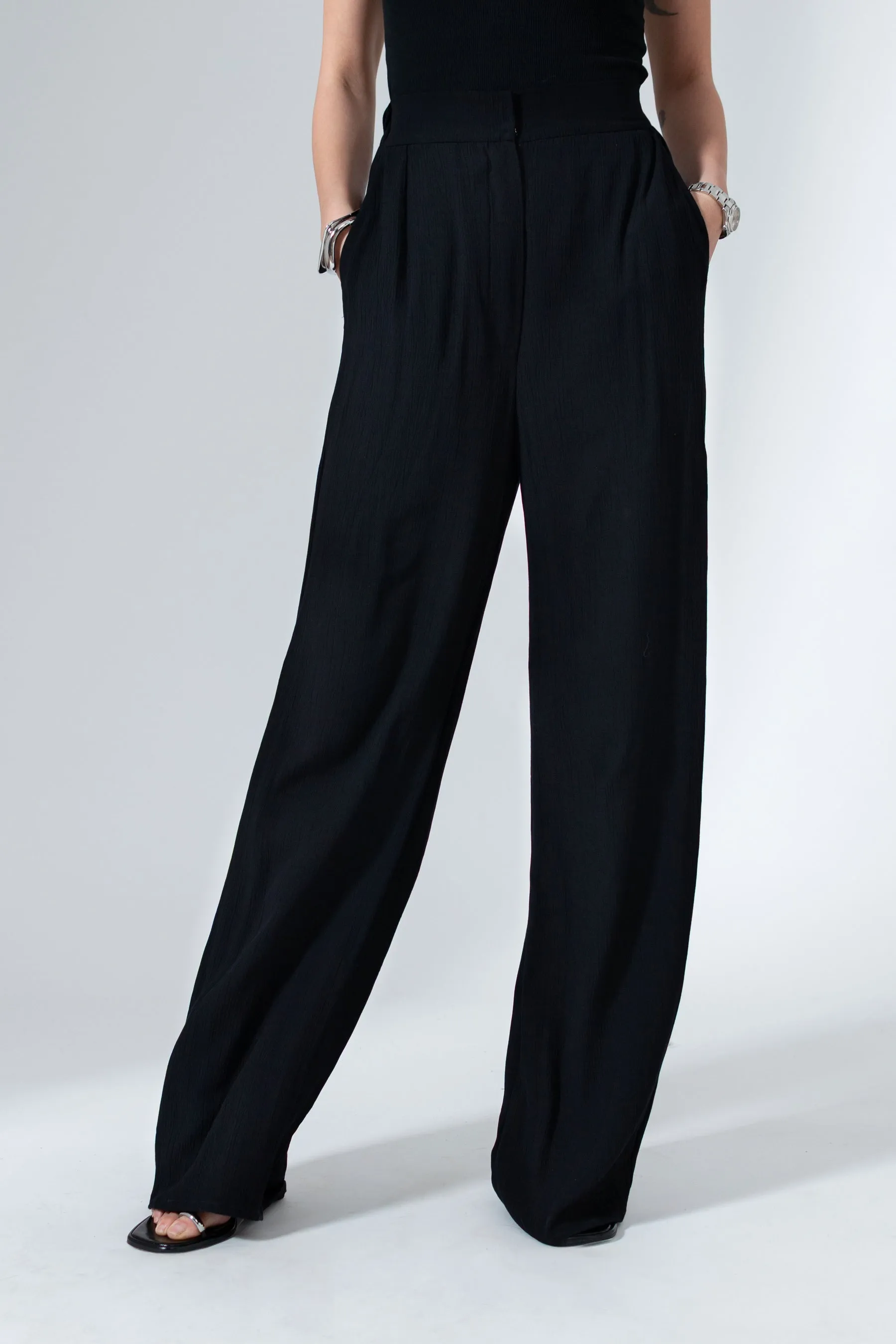 Tess Cotton Wide Leg Trousers