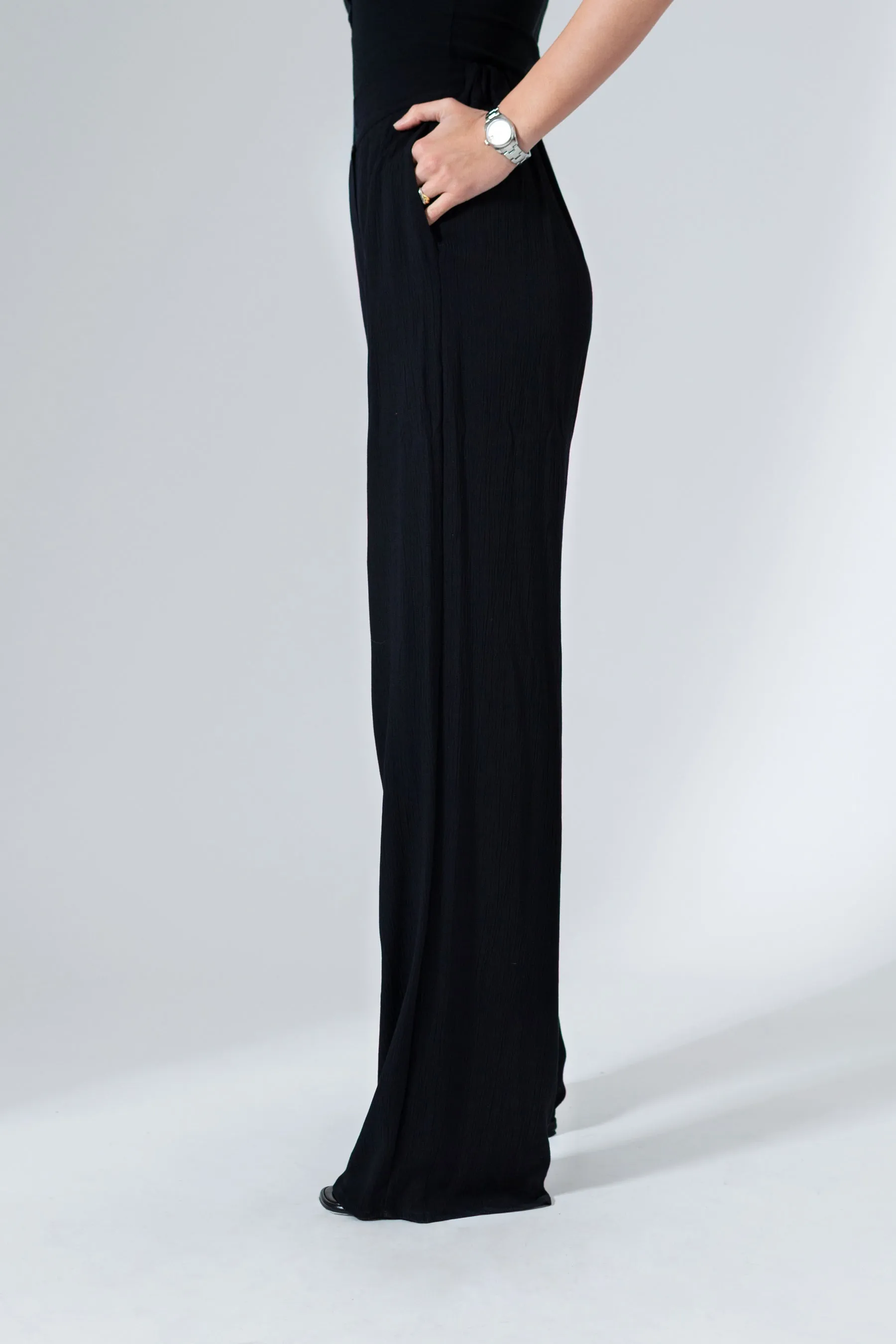Tess Cotton Wide Leg Trousers