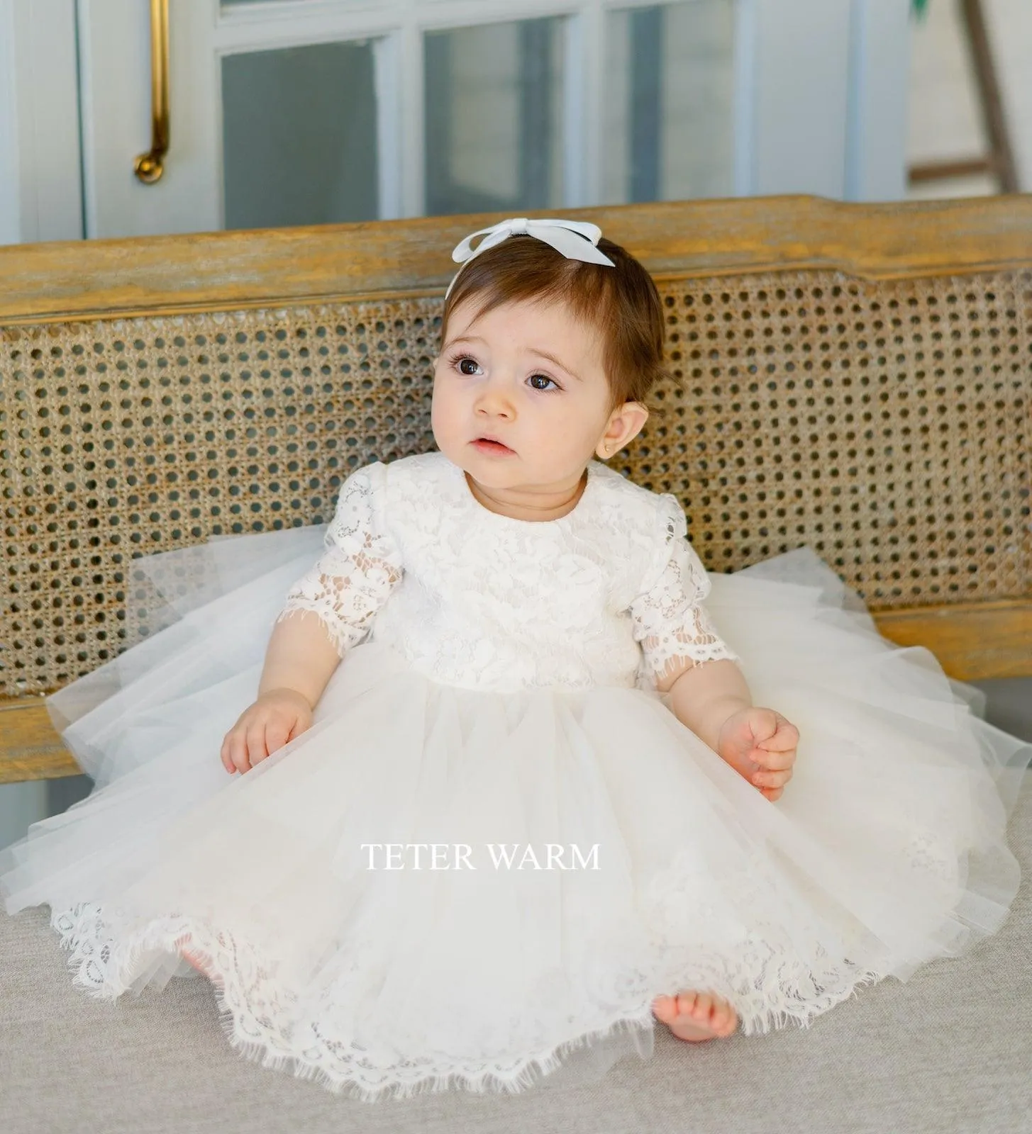 Teter Warm Baby Girls Baptism Off White Dress B47