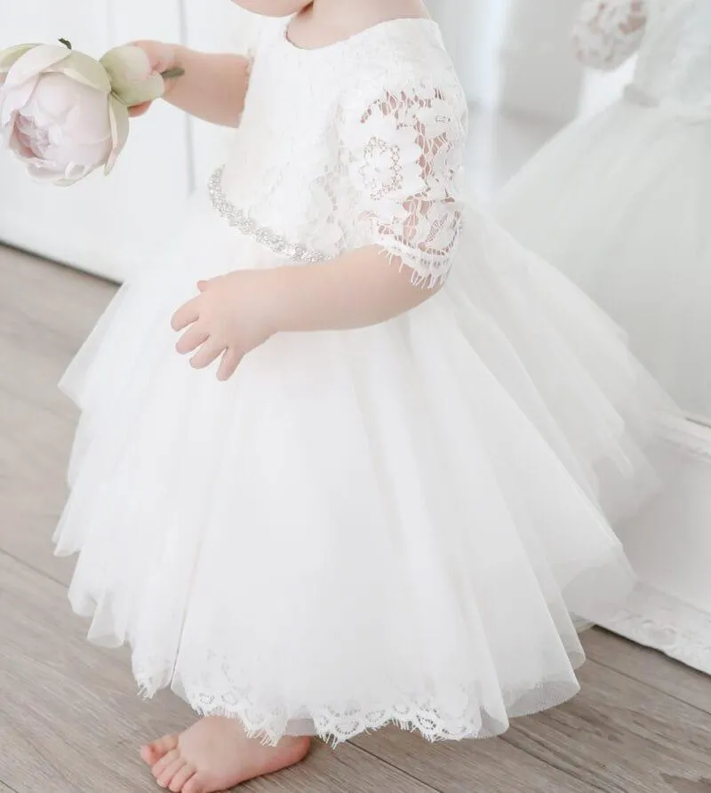 Teter Warm Baby Girls Baptism Off White Dress B47