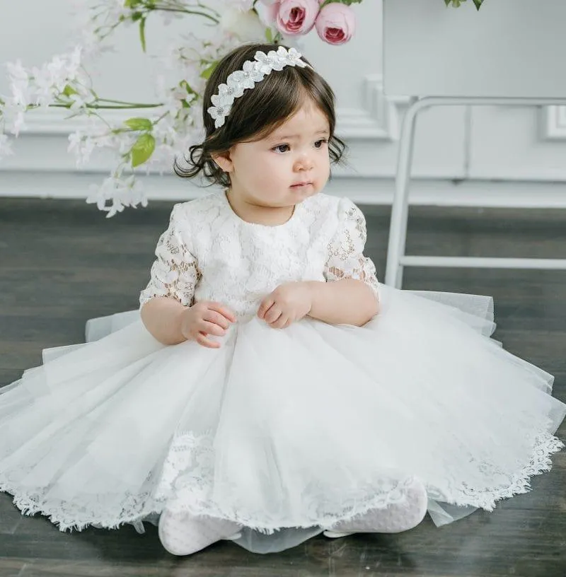 Teter Warm Baby Girls Baptism Off White Dress B47
