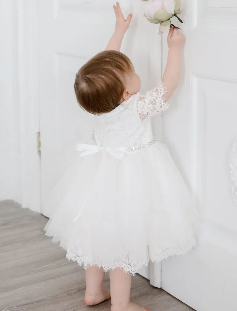 Teter Warm Baby Girls Baptism Off White Dress B47