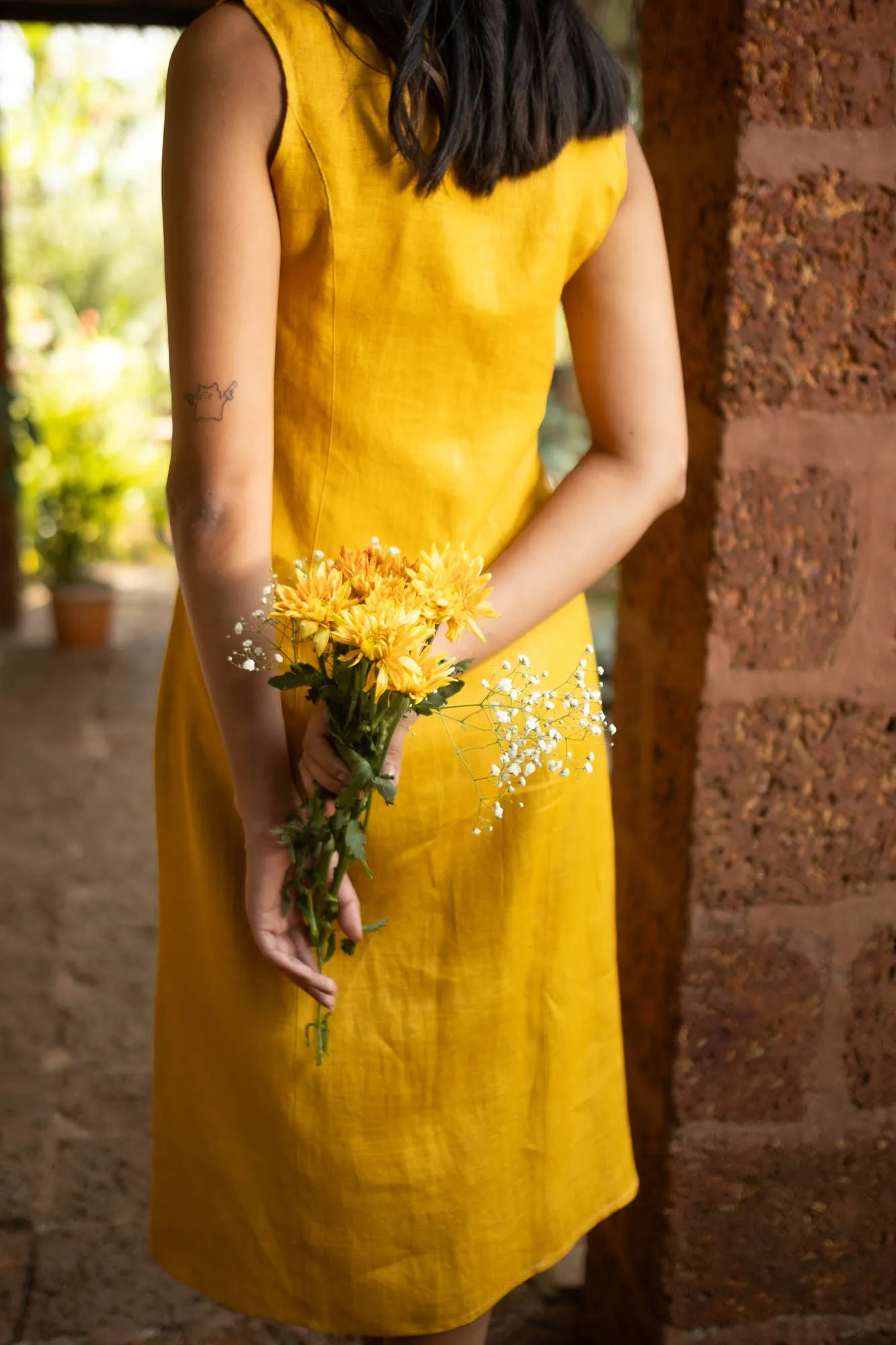 The Linen Notch Collar Dress