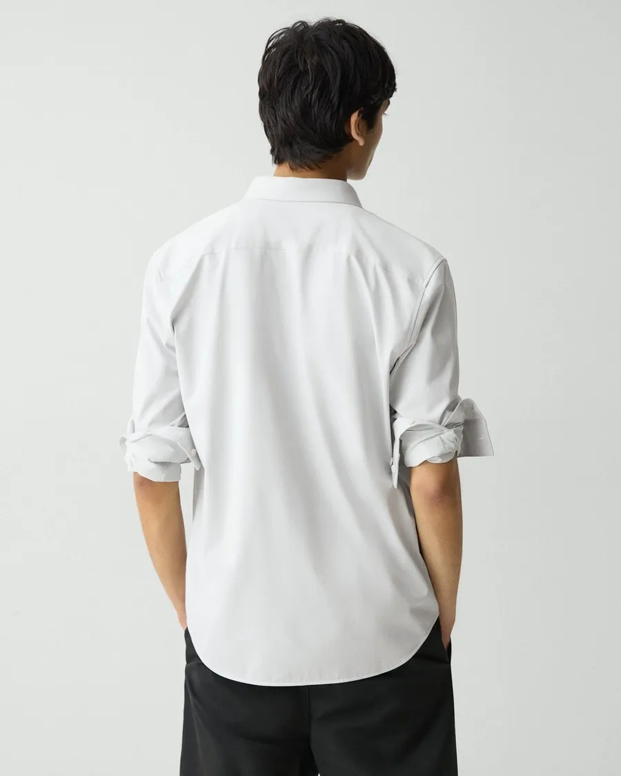 Theory Sylvian Structure Knit Shirt - Fog