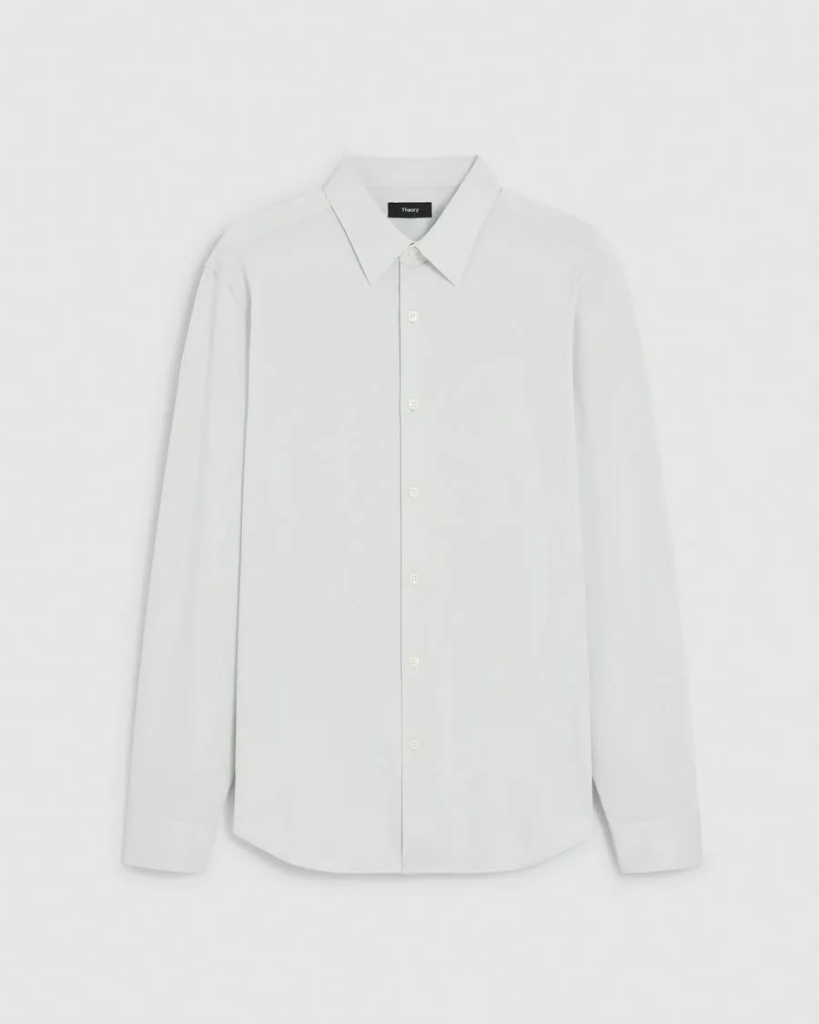 Theory Sylvian Structure Knit Shirt - Fog