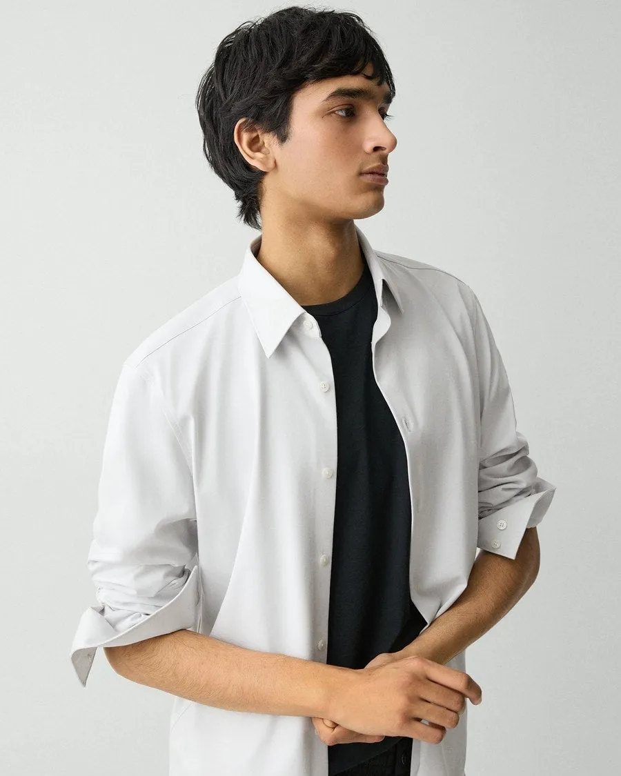 Theory Sylvian Structure Knit Shirt - Fog