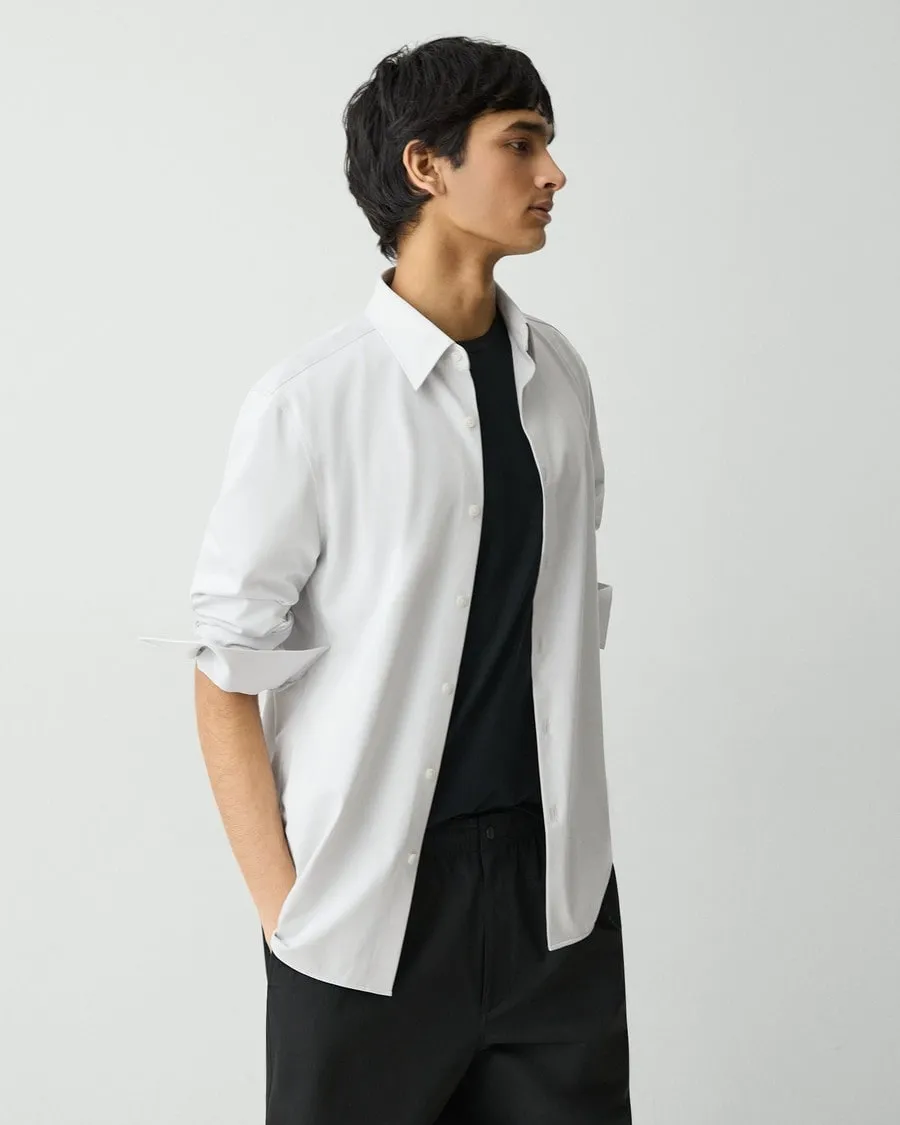 Theory Sylvian Structure Knit Shirt - Fog
