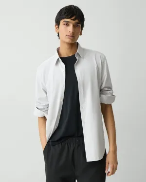 Theory Sylvian Structure Knit Shirt - Fog