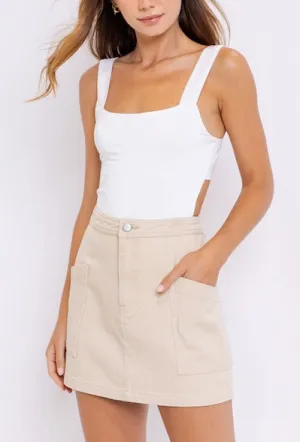 Thick Strap Cut Out Back Bodysuit
