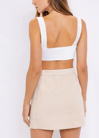 Thick Strap Cut Out Back Bodysuit