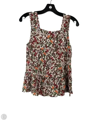 Top Sleeveless By Loft In Floral Print, Size: Xs