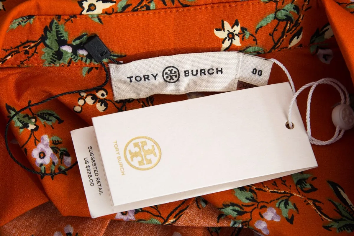 Tory Burch Orange Floral Button Down Shirt SZ 00 NWT