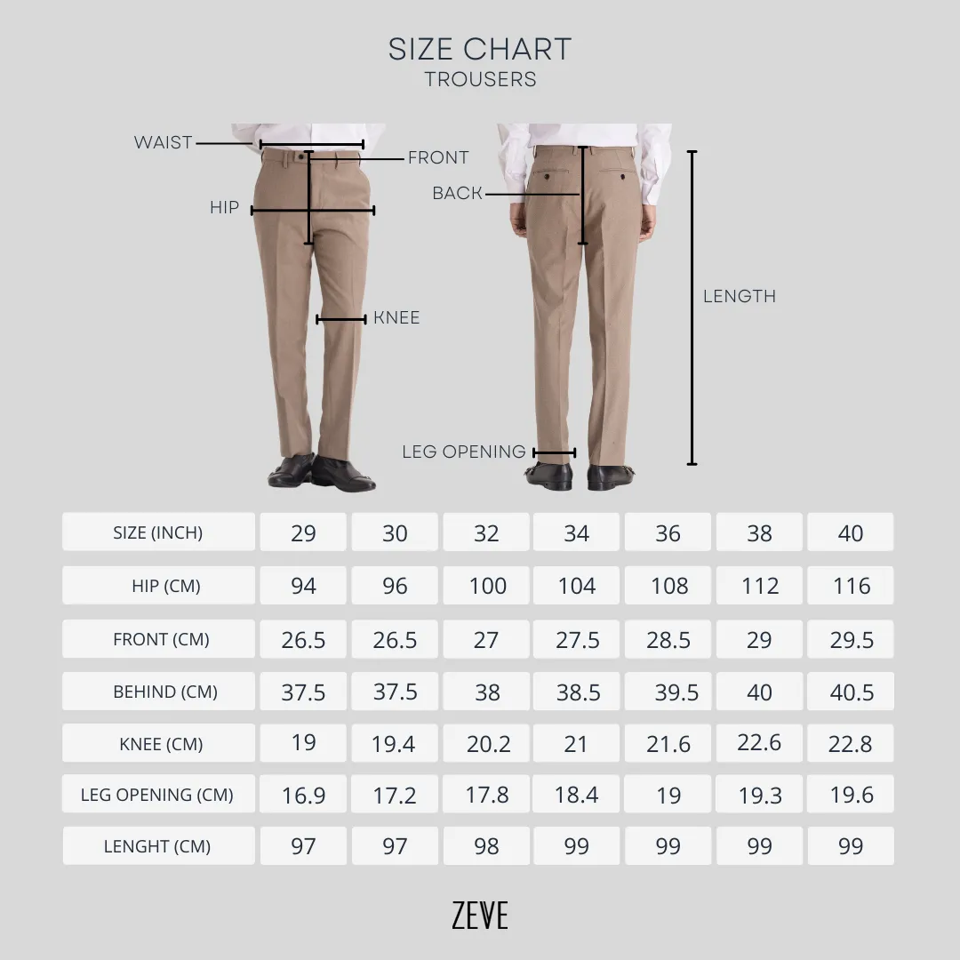 Trousers With Belt Loop -  Deep Blue Plain (Slim Straight)