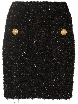 Tweed mini skirt