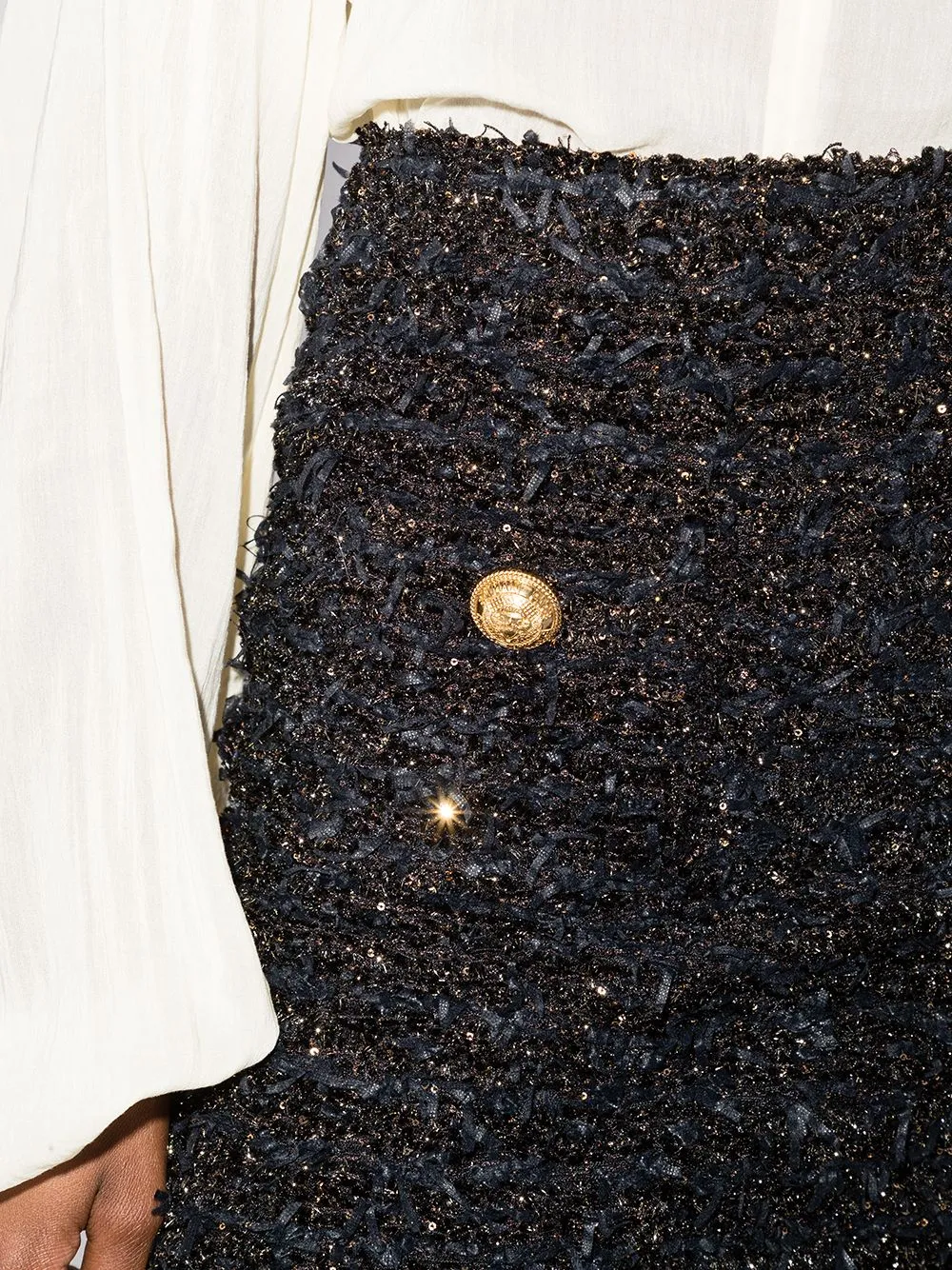 Tweed mini skirt