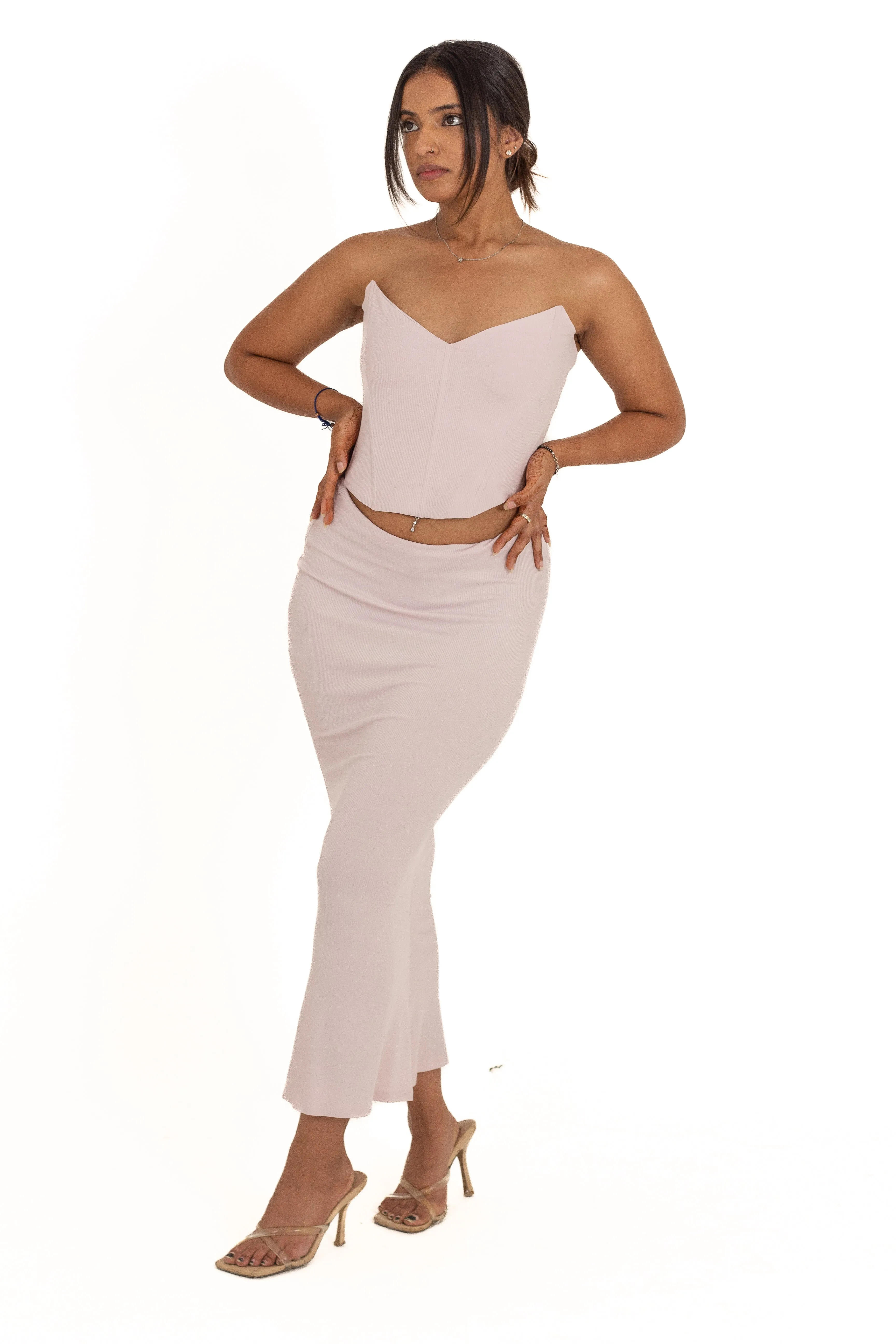Vanilla Ribbed Skirt
