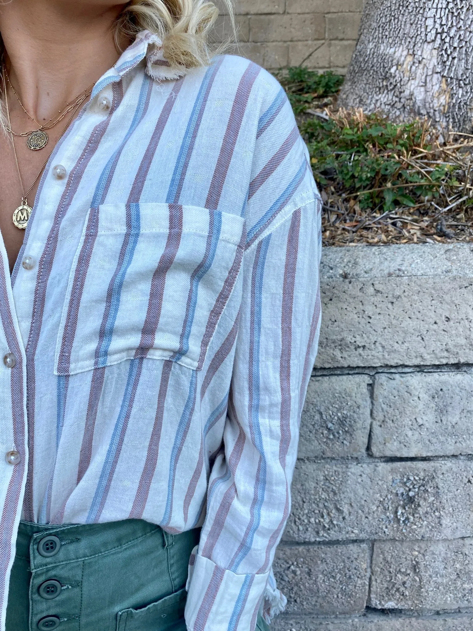 Walk The Line Button Down Top