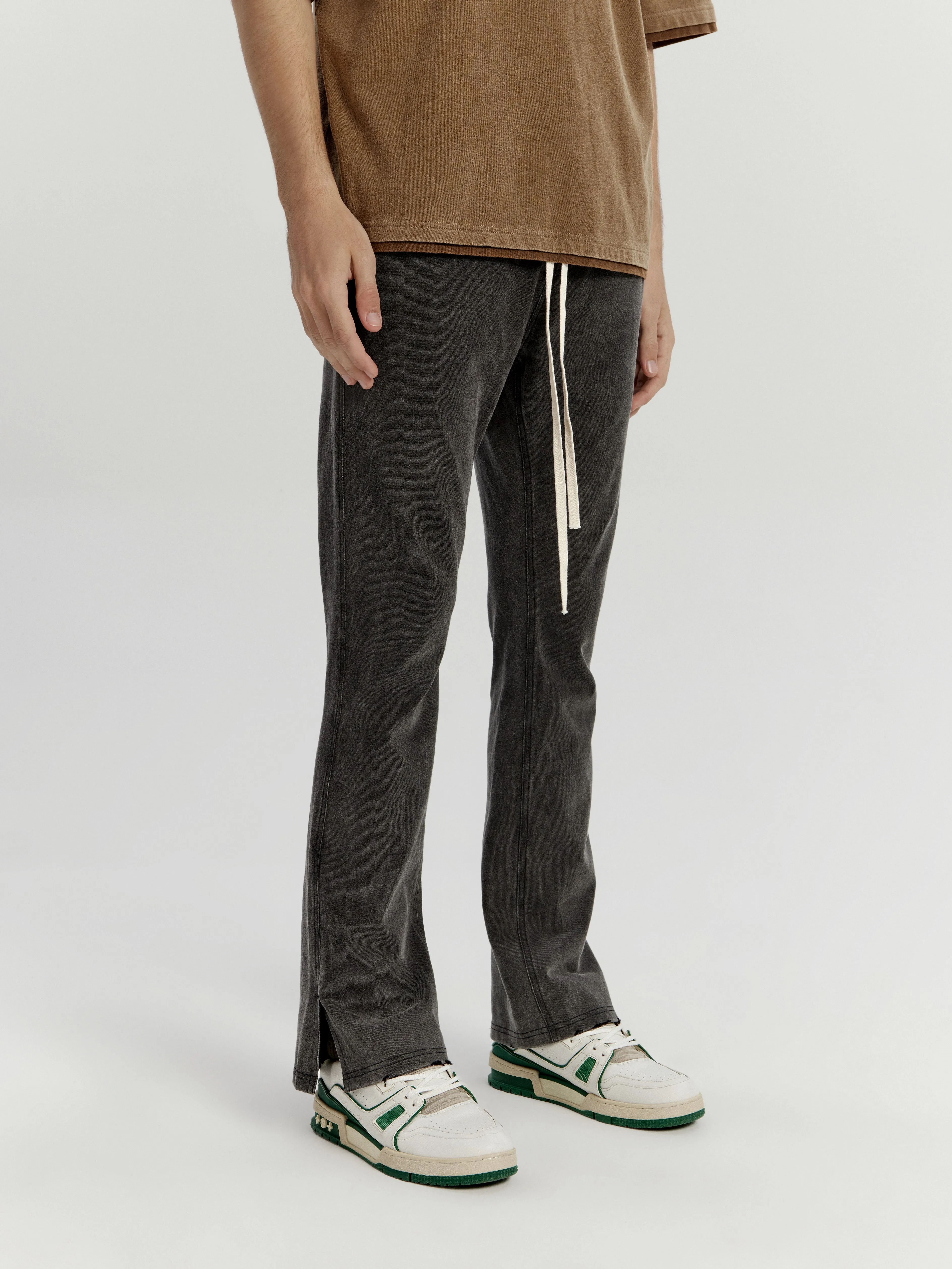Washed Slit Drawstring Pant