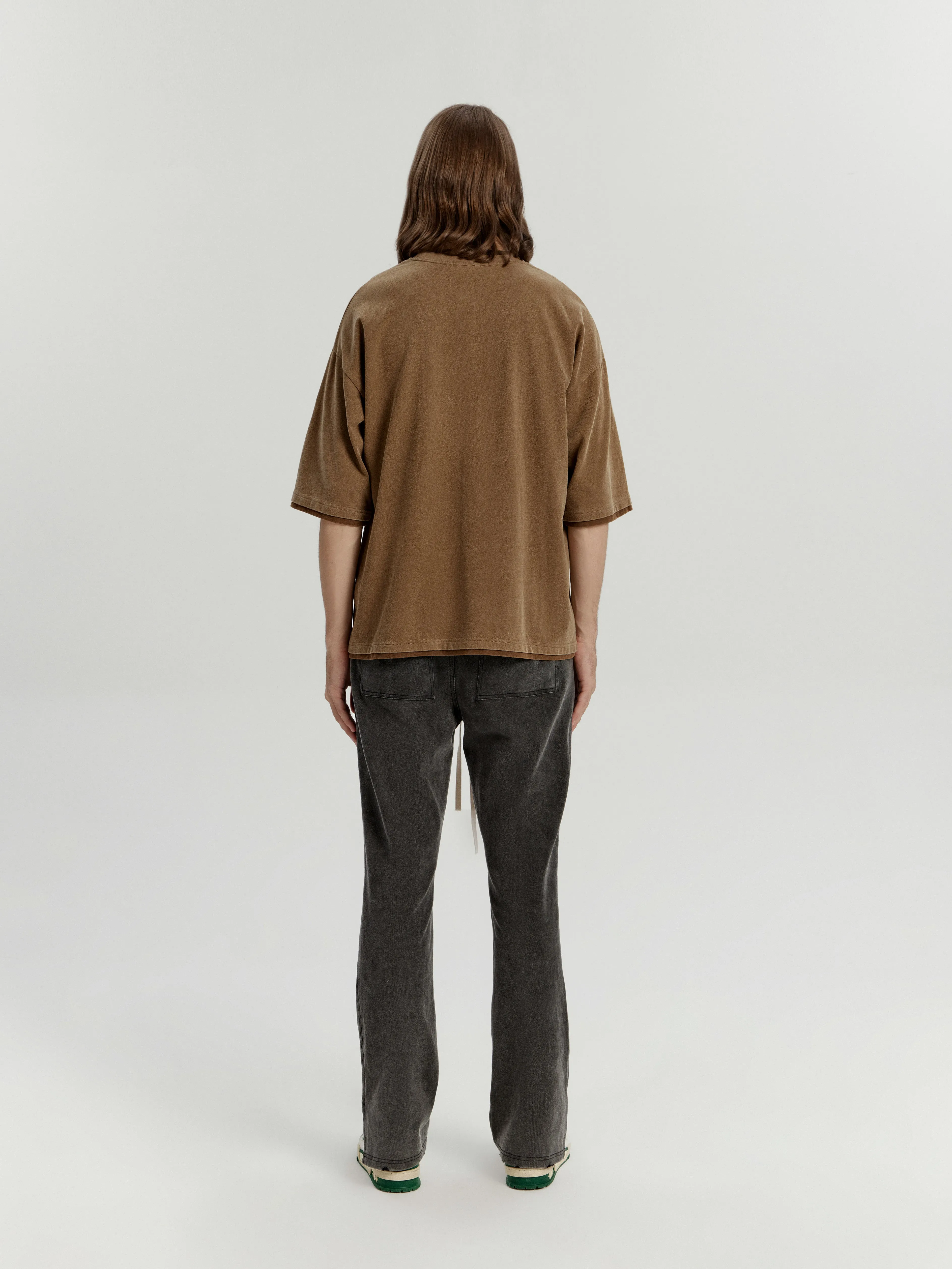 Washed Slit Drawstring Pant
