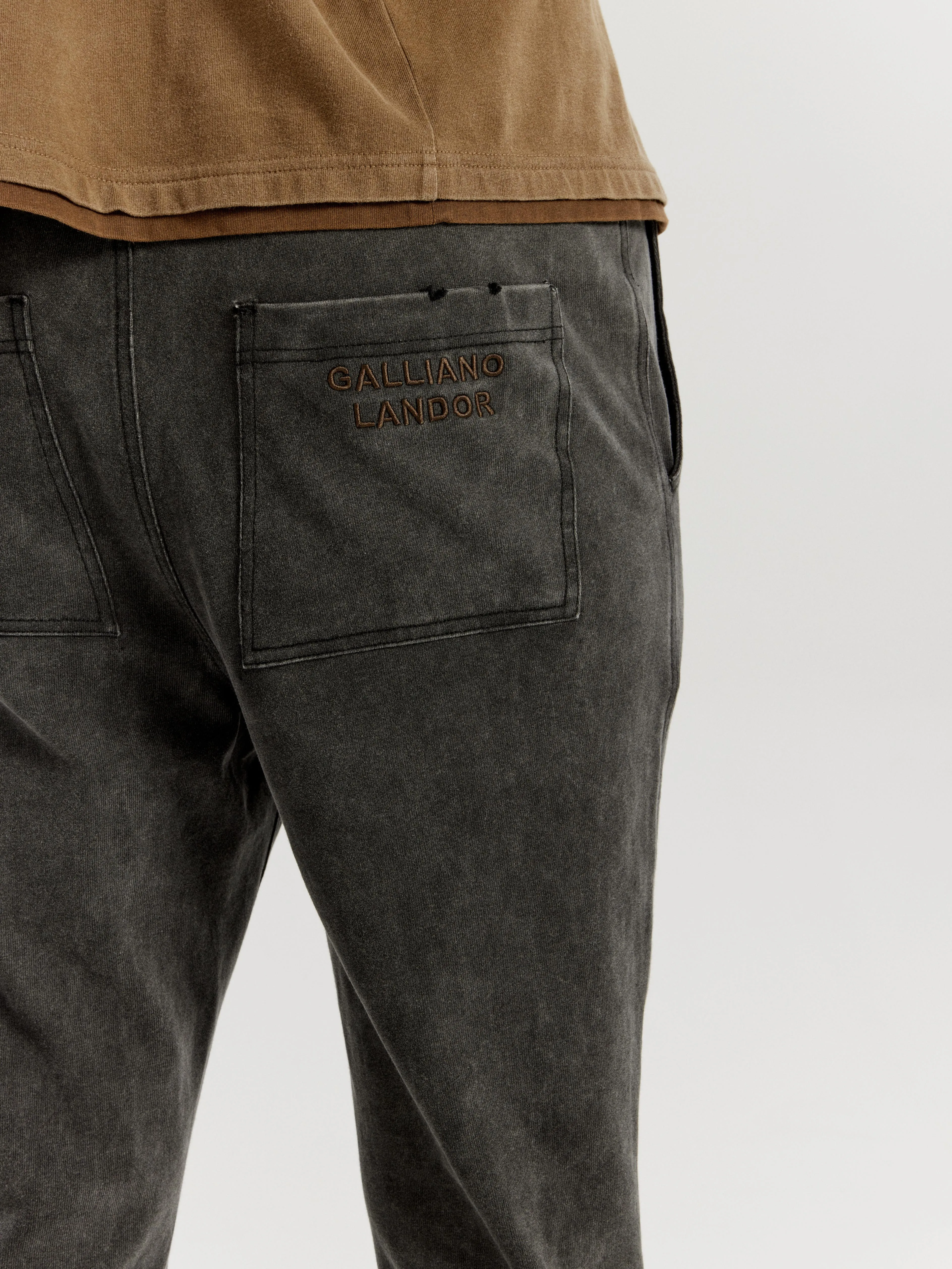 Washed Slit Drawstring Pant