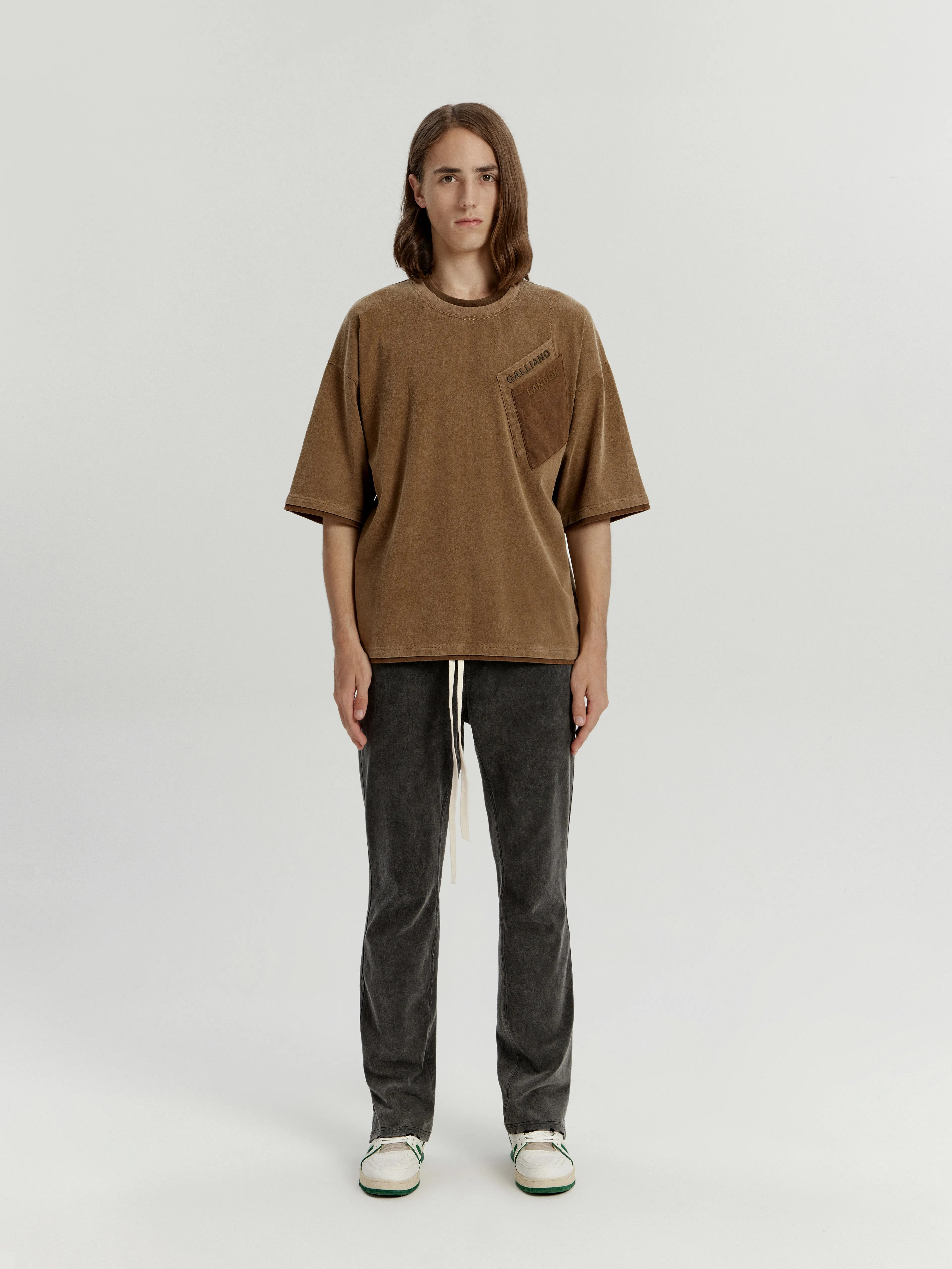 Washed Slit Drawstring Pant
