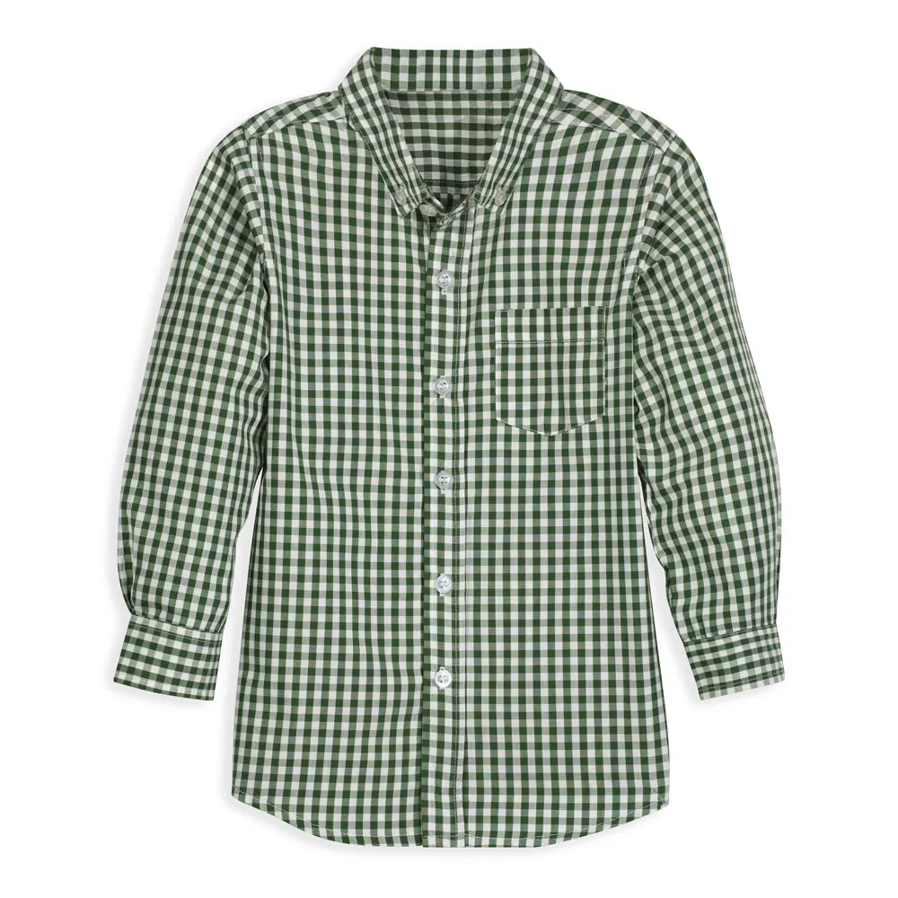 Welsummer Buttondown Shirt -- Forest Green Soft Check